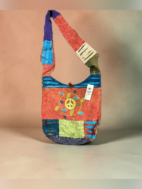 Kathmandu Imports Handbags - Kathmandu Imports Patchwork Crossbody Bag in Multi-Color
